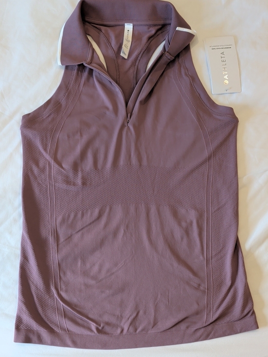 Athleta Tops - 3/$75 NWT Athleta Mauve Sleeveless Zip Polo Small